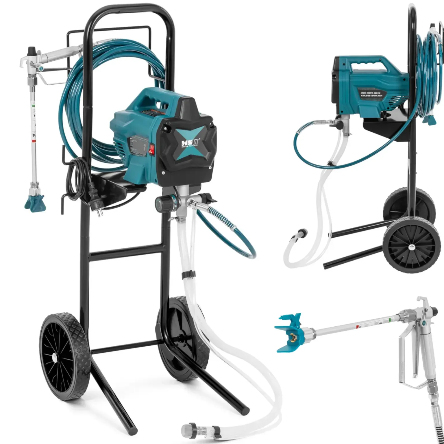 Unitate portabilă de vopsire cu pulverizare hidrodinamică 1,4 l/min 200 bar 7,5 m Unitate portabilă de vopsire cu pulverizare hidrodinamică 1,4 l/min 200 bar 7,5 m