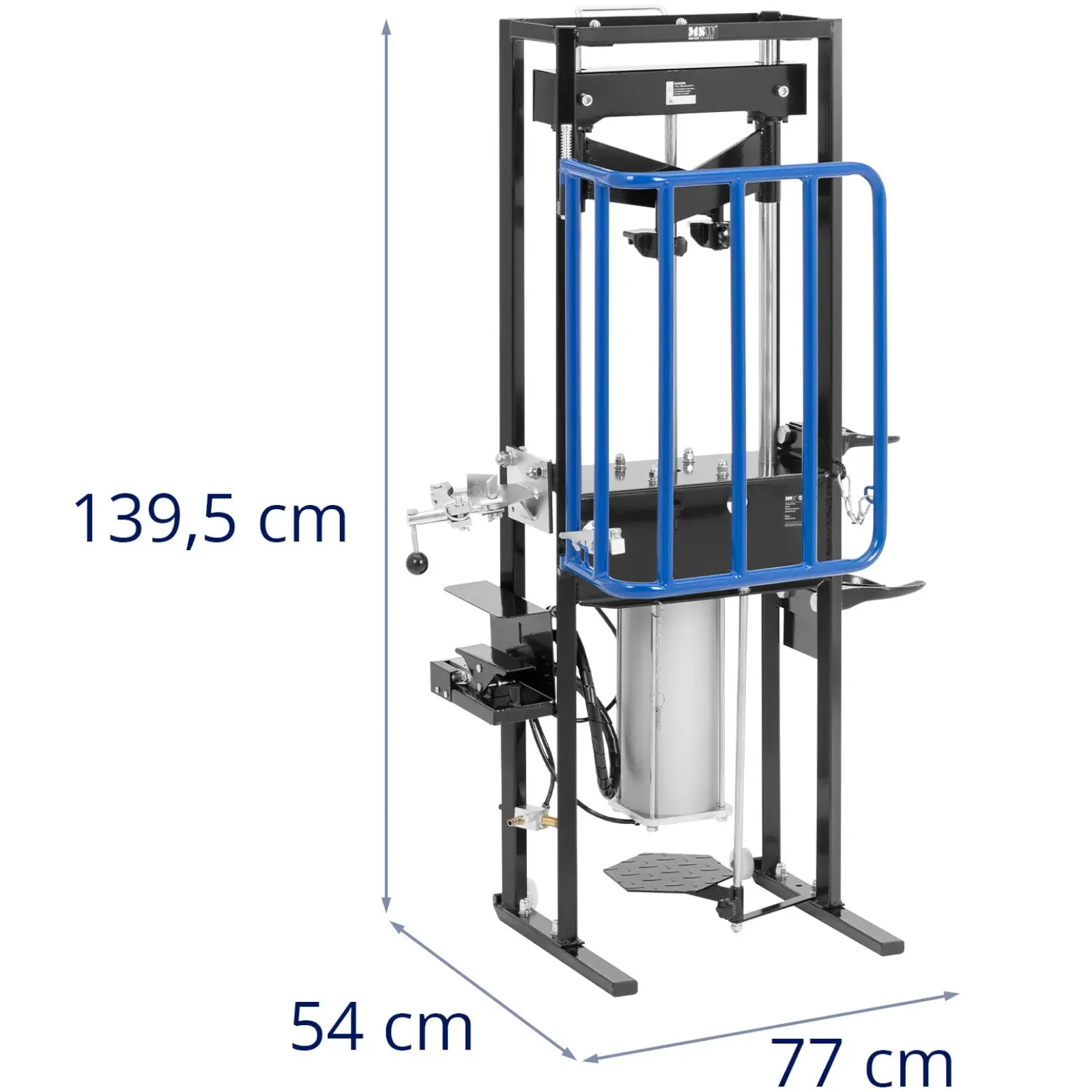 Ściągacz pneumatyczny do sprężyn 410 mm śr. 105-180 mm 1 t 8 bar 9