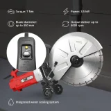 Električna pila za rezanje betona, asfalta i kamena, 120 mm, 4000 o/min, 3500 W 3