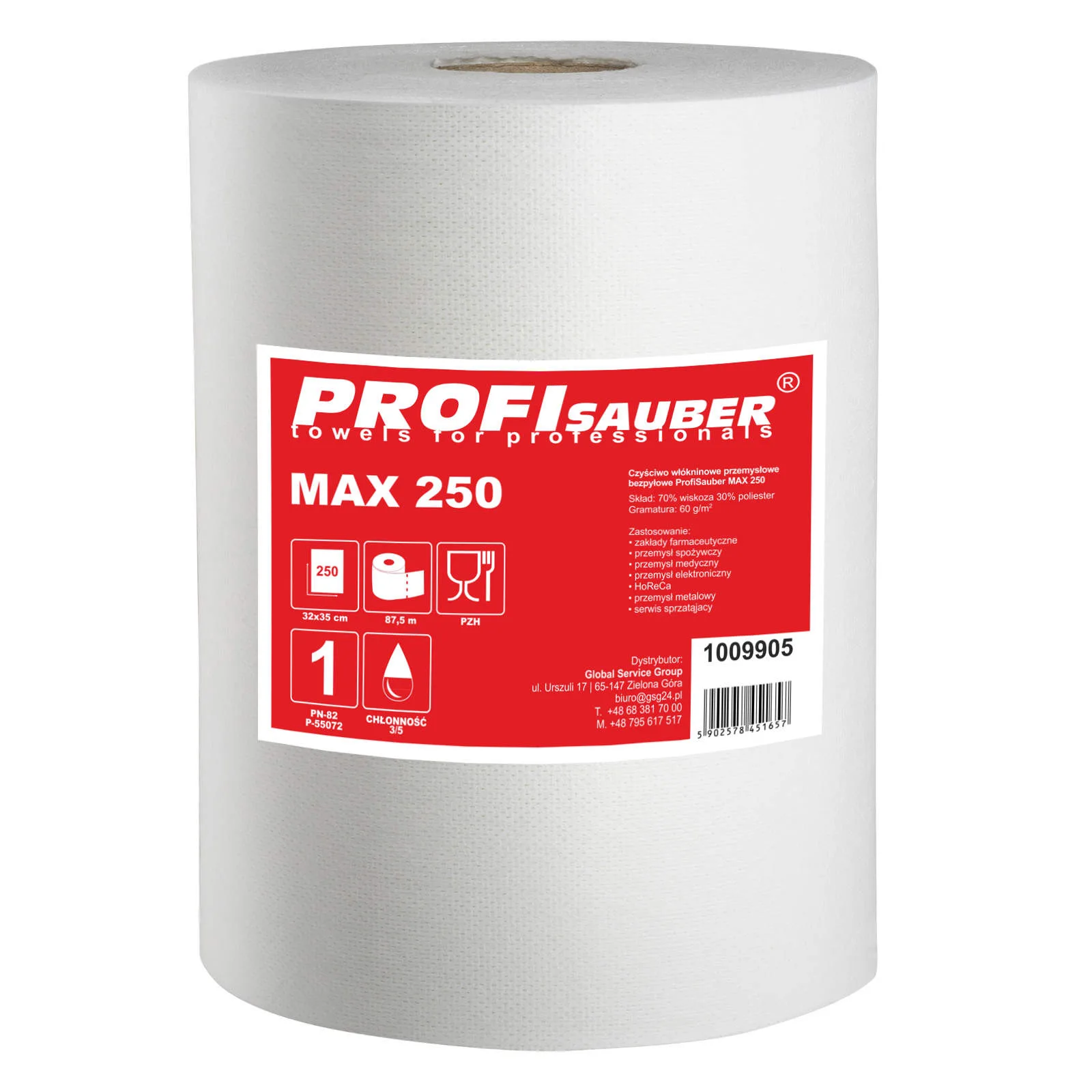 ProfiSauber MAX 250 ipari nem szőtt tisztító kendő