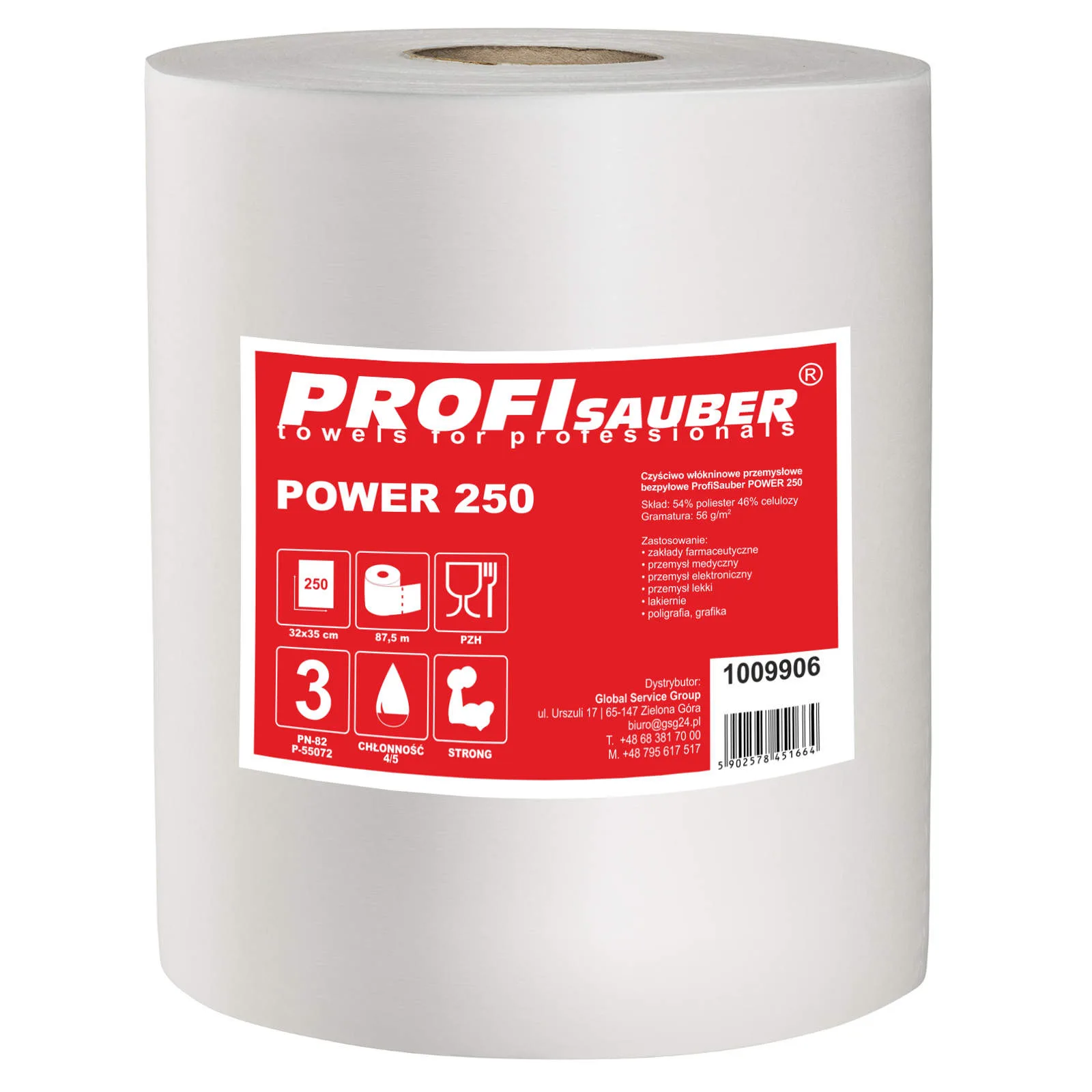 ProfiSauber POWER 250 nedvszívó ipari nem szőtt tisztító kendő