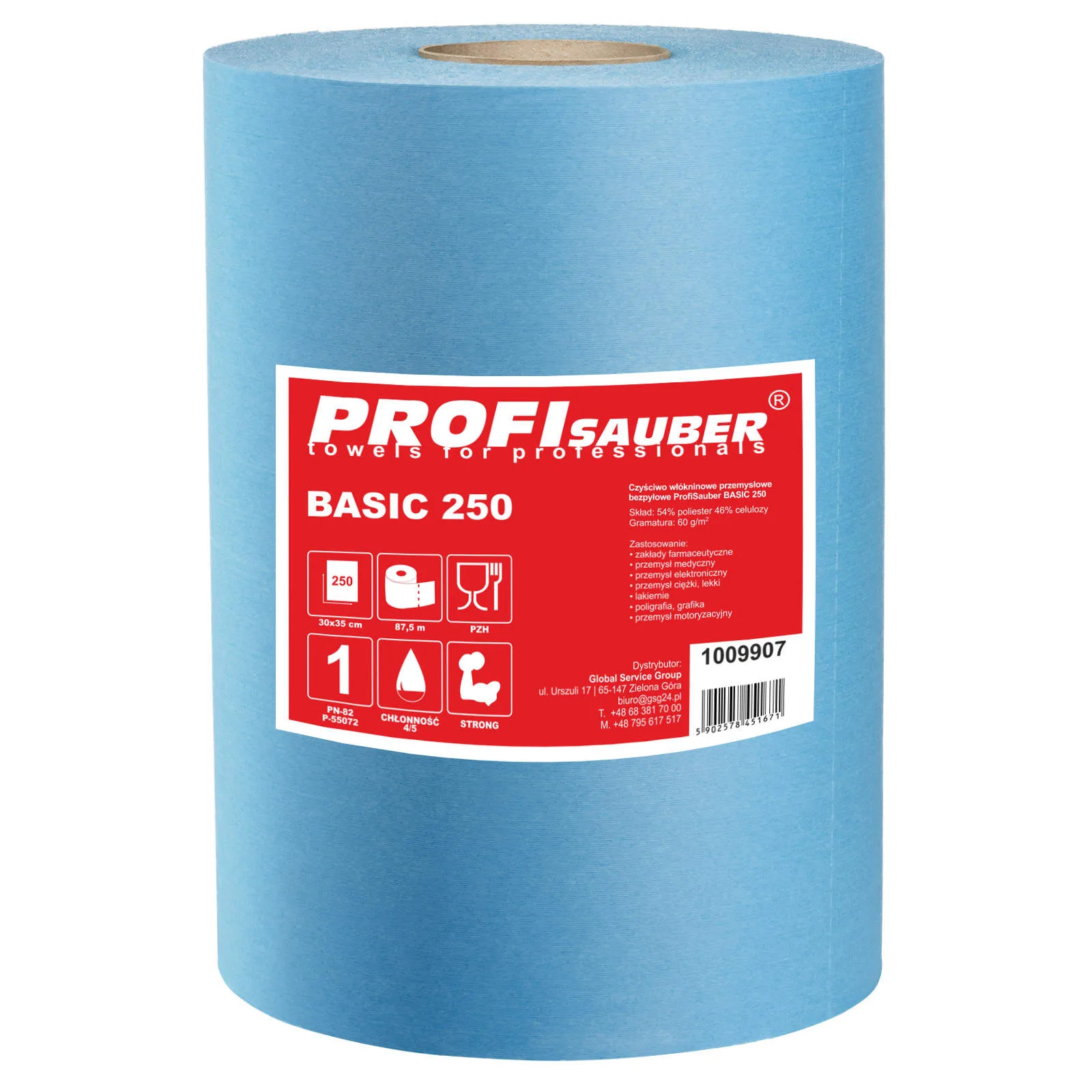 ProfiSauber BASIC 250 pormentes ipari nem szőtt tisztító kendő