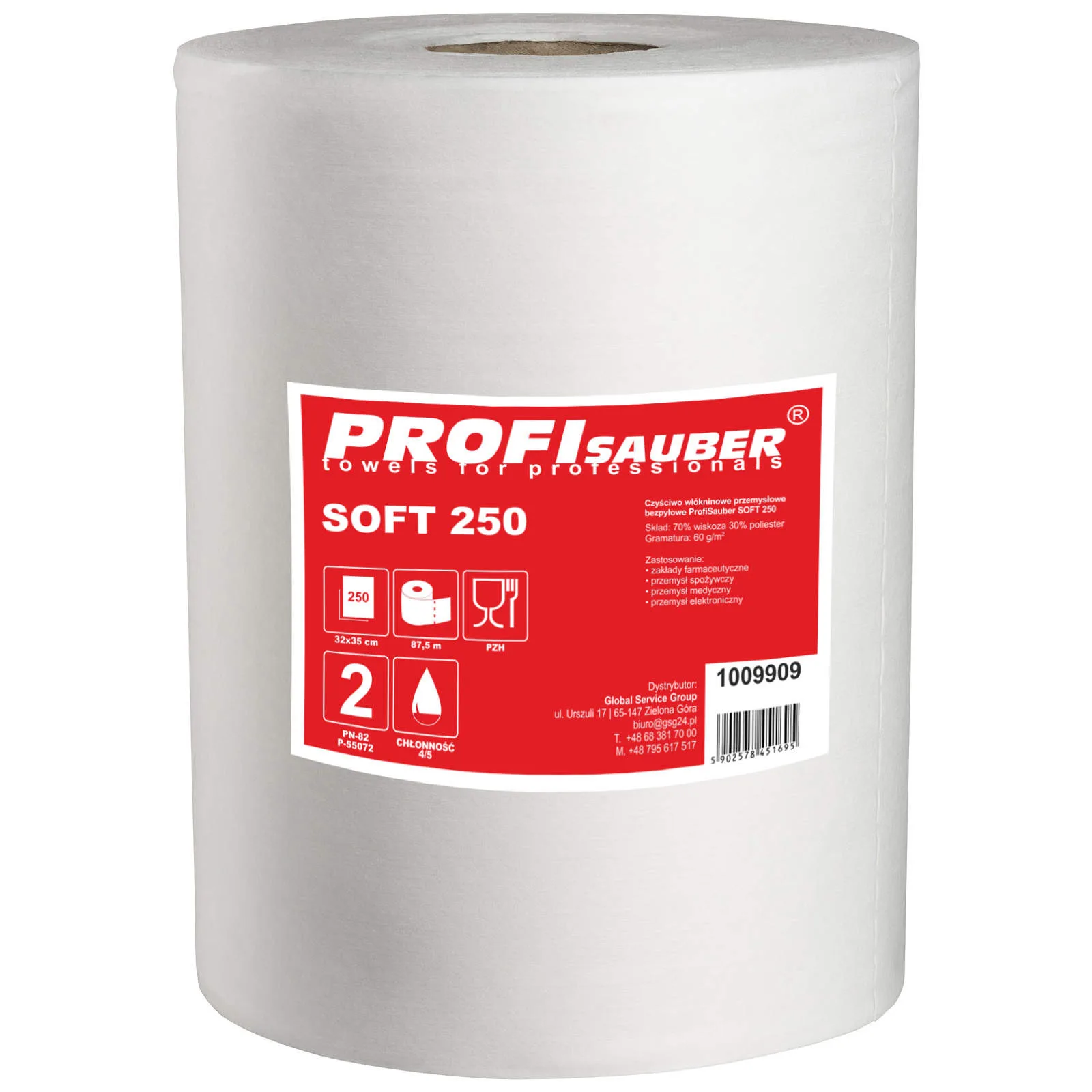 ProfiSauber SOFT 250 puha ipari nem szőtt tisztító kendő