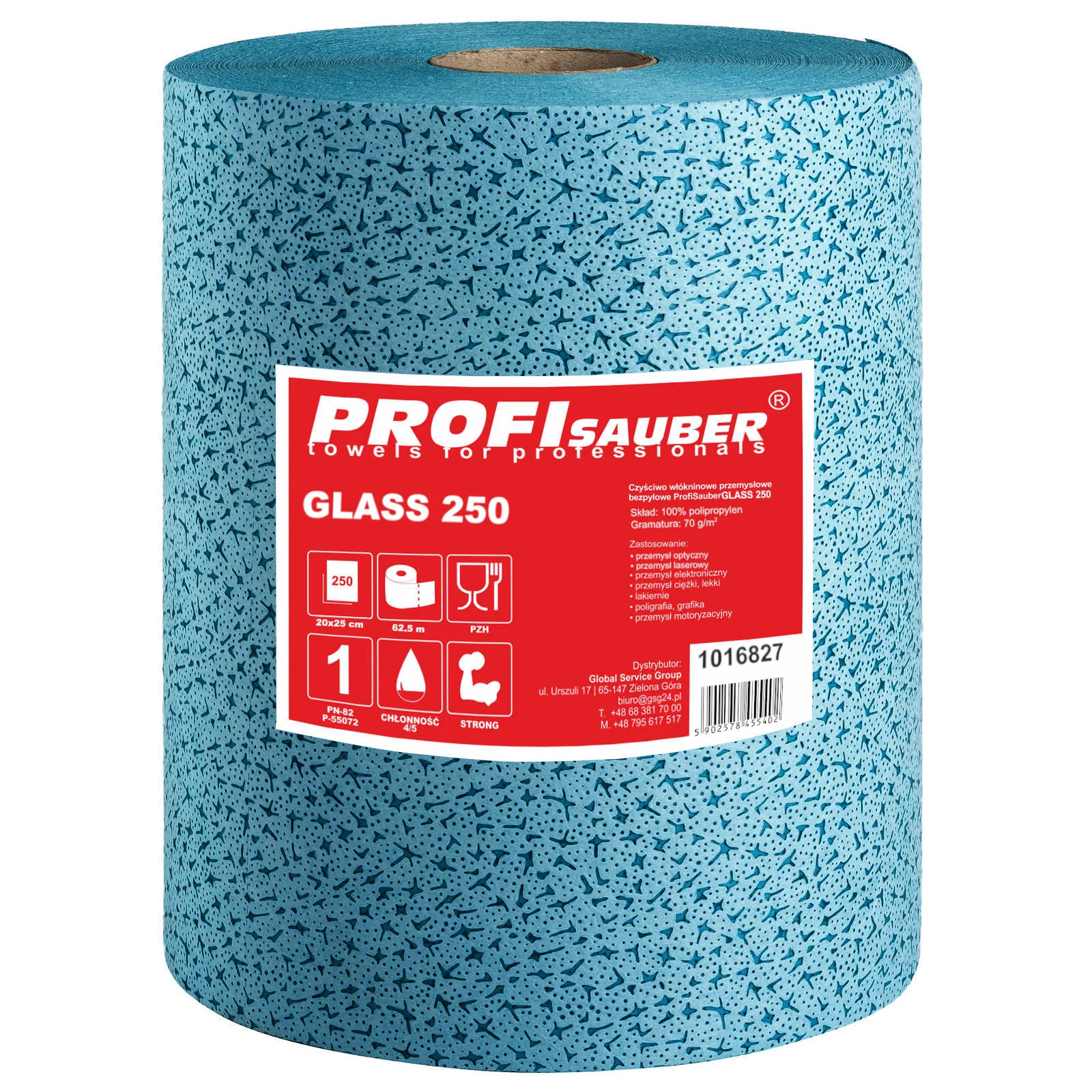 Pormentes, nem szőtt tisztító kendő a GLASS 250 optikához