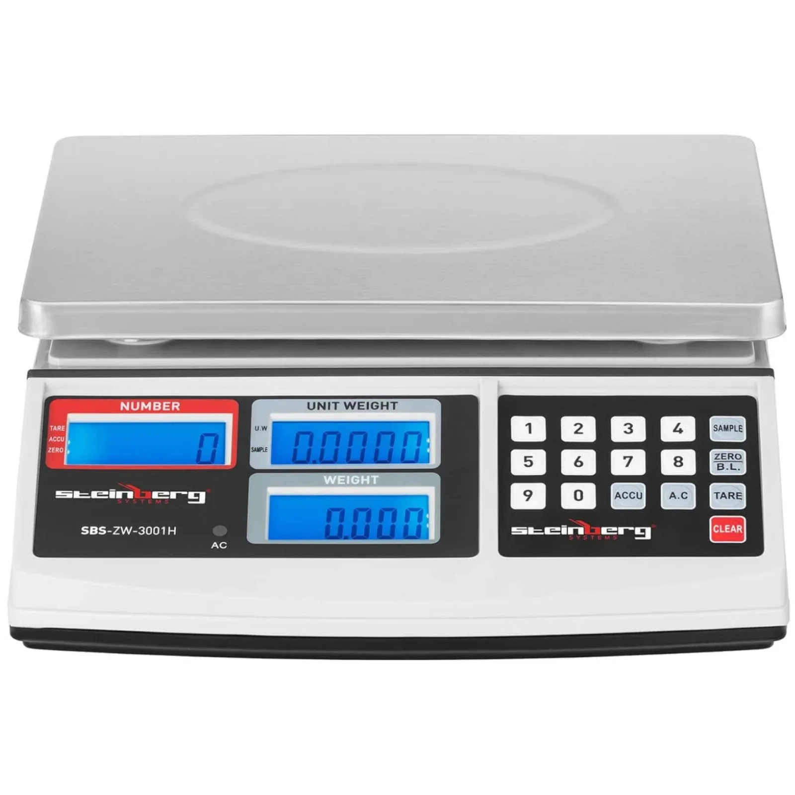 SBS-ZW-3001H LCD számláló mérleg, 30 kg-ig 6