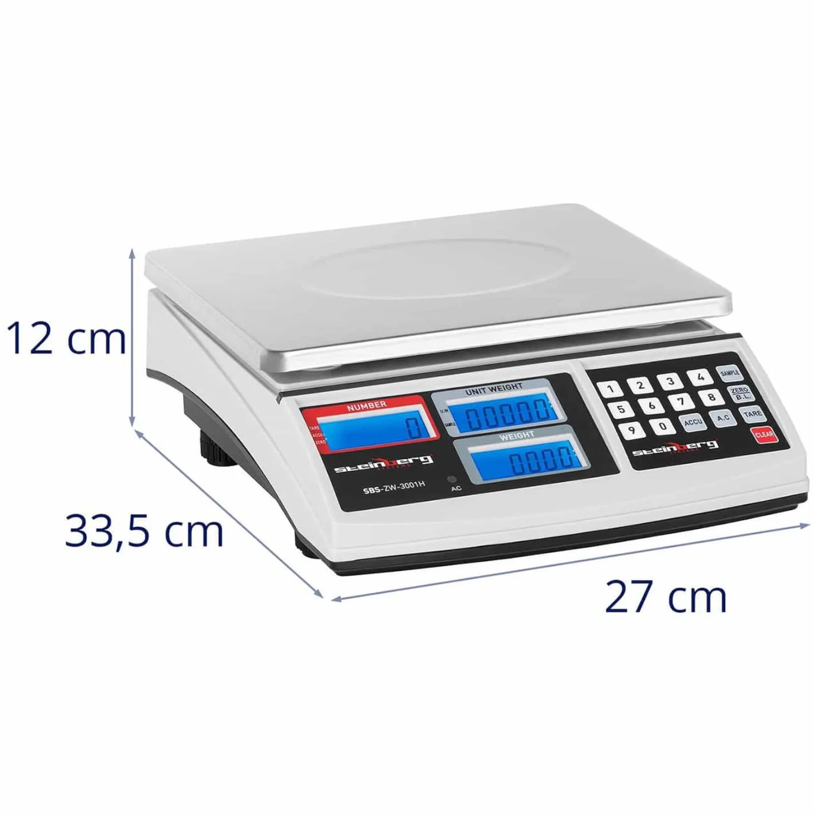 SBS-ZW-3001H LCD számláló mérleg, 30 kg-ig 7