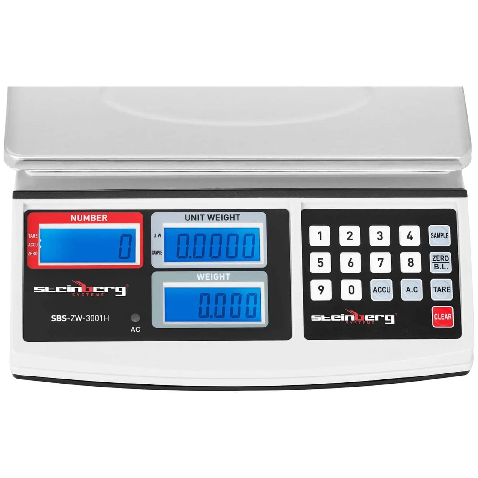 SBS-ZW-3001H LCD számláló mérleg, 30 kg-ig 3