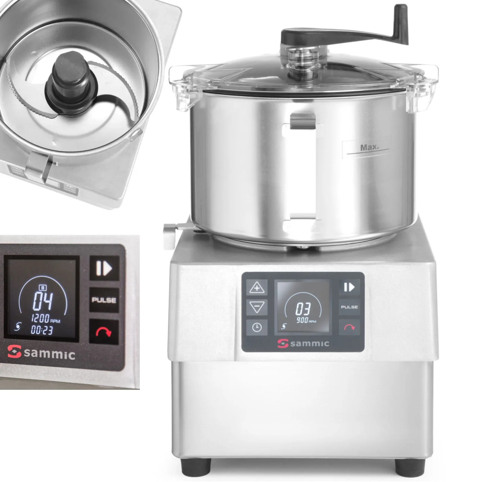 KE-5V Emulgeáló vágógép aprításhoz, daráláshoz és őrléshez 5,5 l 3000 fordulat/perc 1500 W - Sammic 1050834