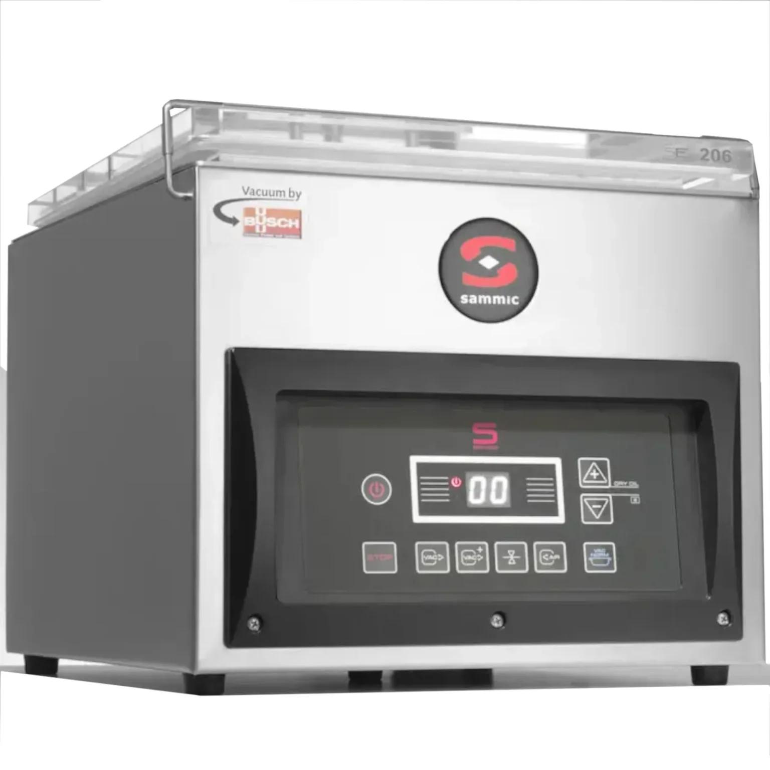 Mașină de ambalat alimente în vid cu cameră, lățime 280 mm, 8 m³/h, 370 W Mașină de ambalat alimente în vid cu cameră, lățime 280 mm, 8 m³/h, 370 W