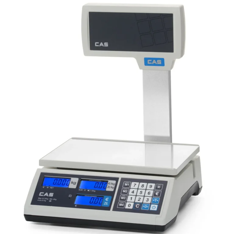 Kereskedelmi mérleg hitelesítéssel, 15 kg-os teherbírással, 290x209 mm
