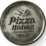 Colecția de rețete Farfurie pentru pizza din porțelan negru, diametru 33 cm - set de 6