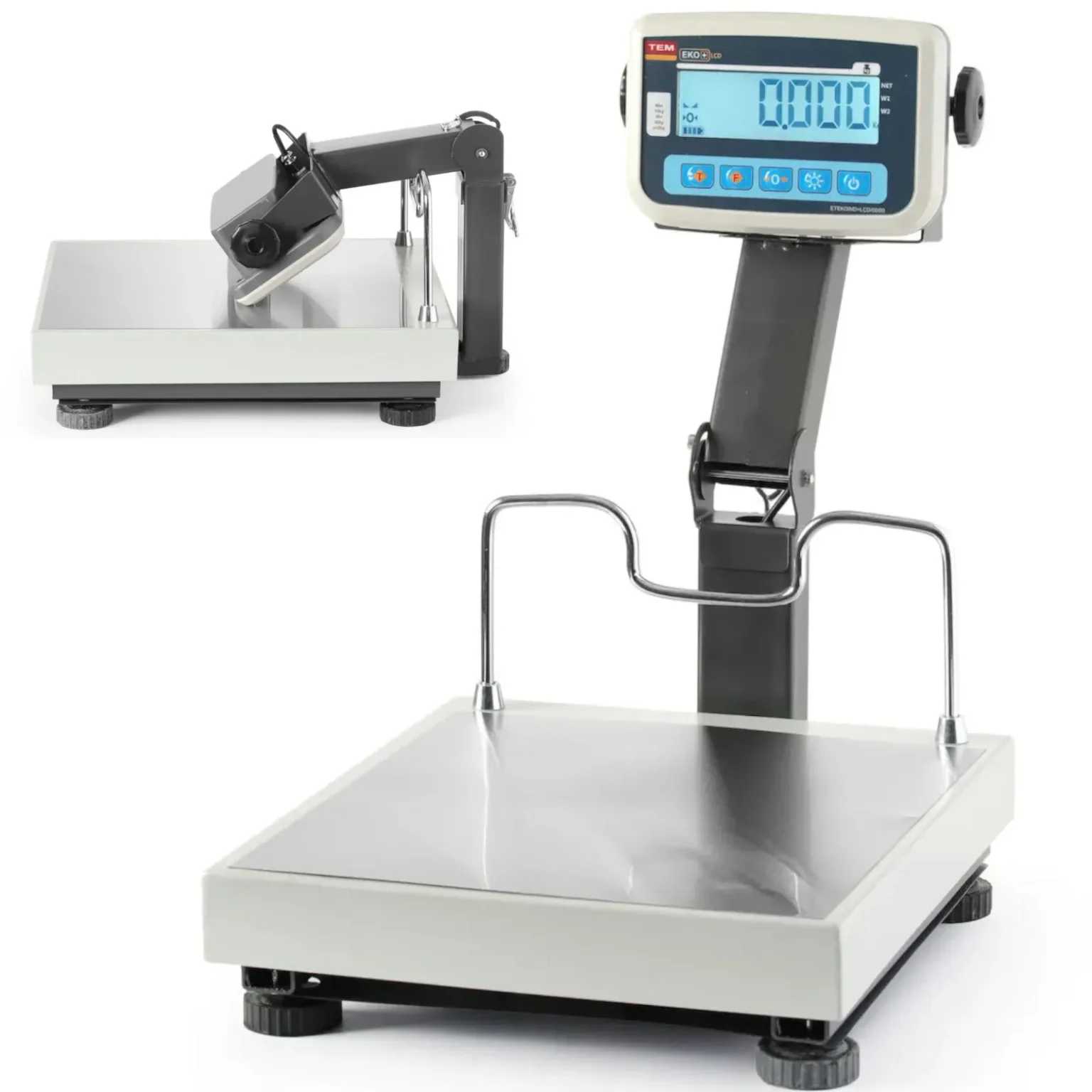 Platform scale with folding boom and M EKO+ certification, 60 kg, 350x400 mm