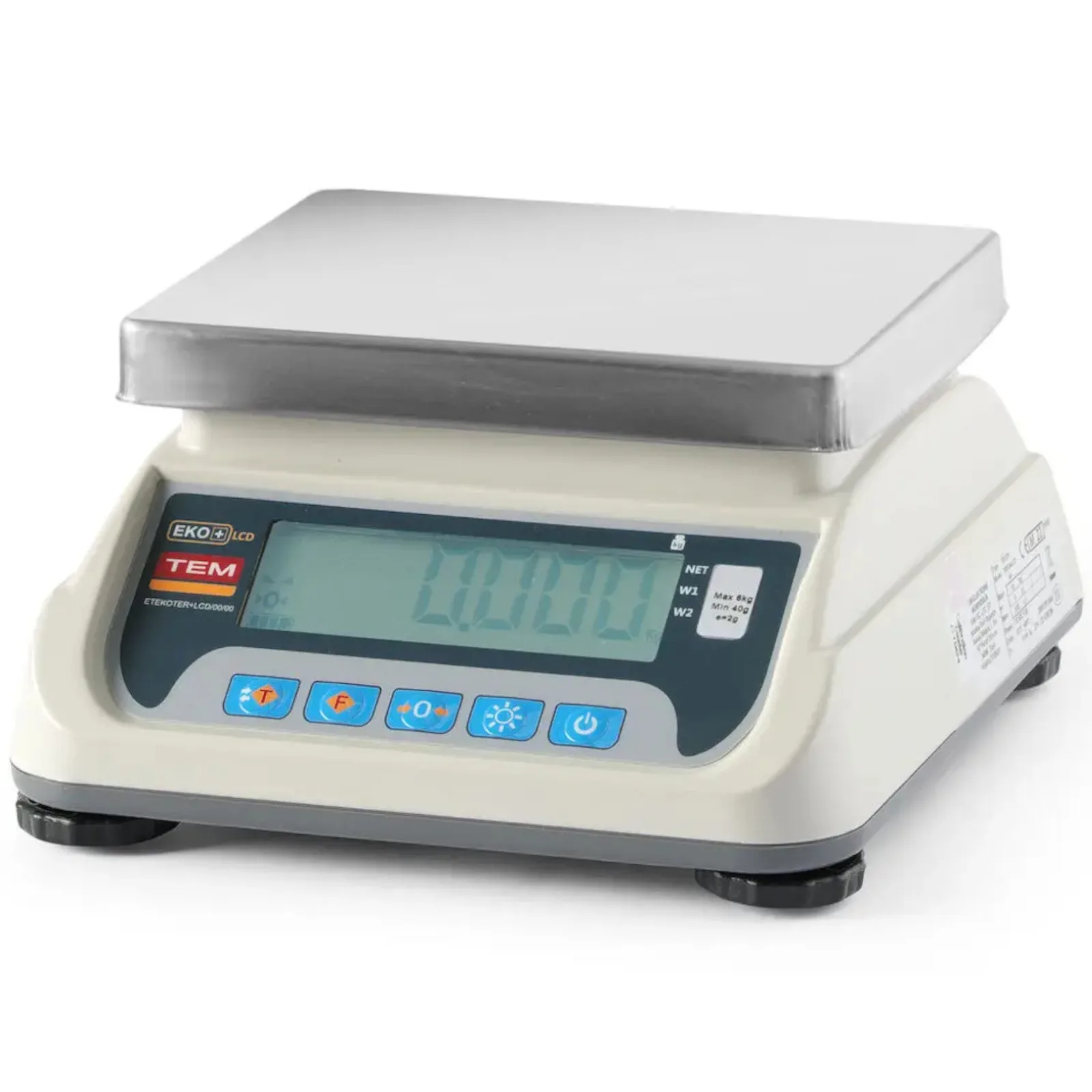 M LCD RS232 ECO+ 6 kg / 2 g tanúsított konyhai mérleg 2