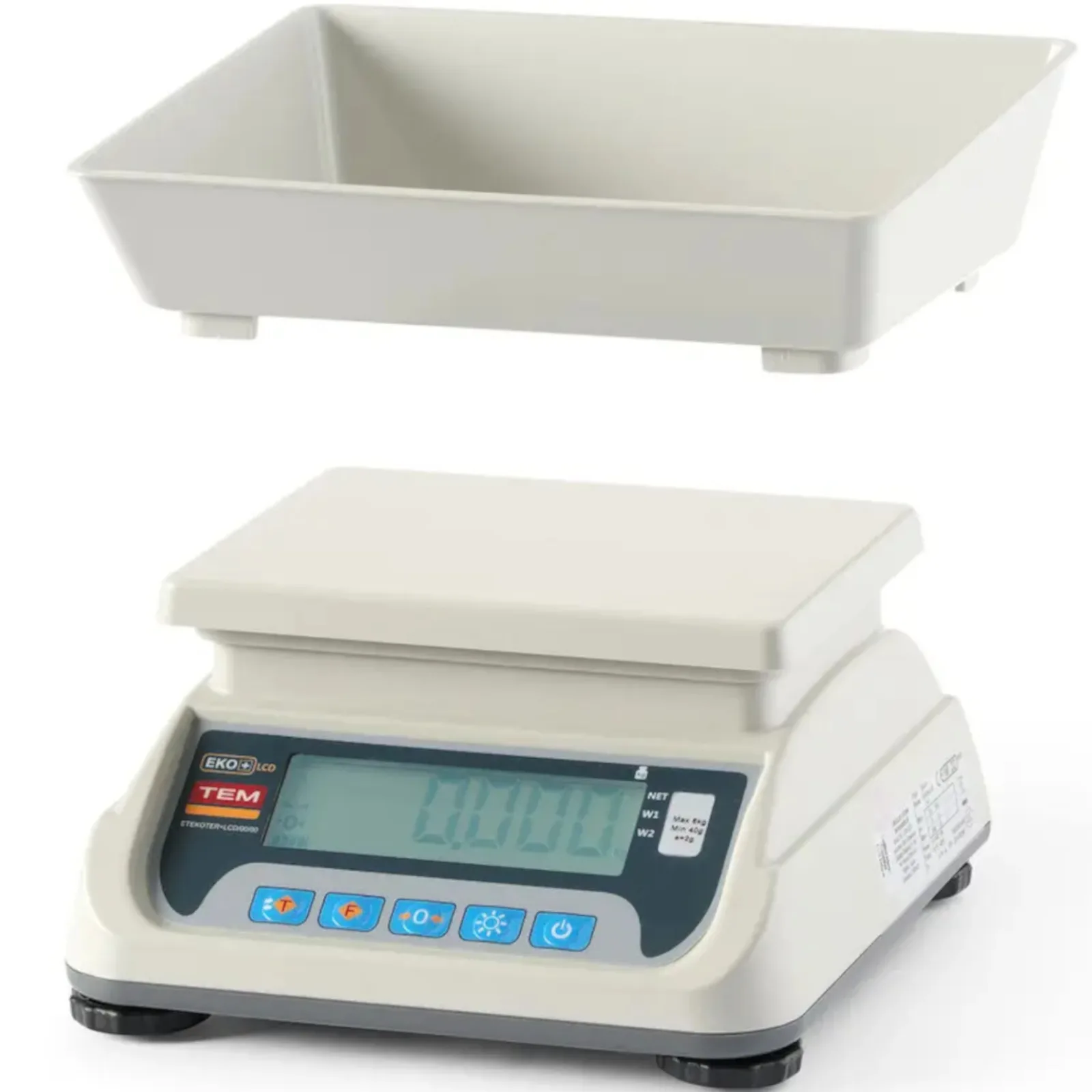M LCD RS232 ECO+ 15 kg / 5 g tanúsított kereskedelmi konyhai mérleg 3