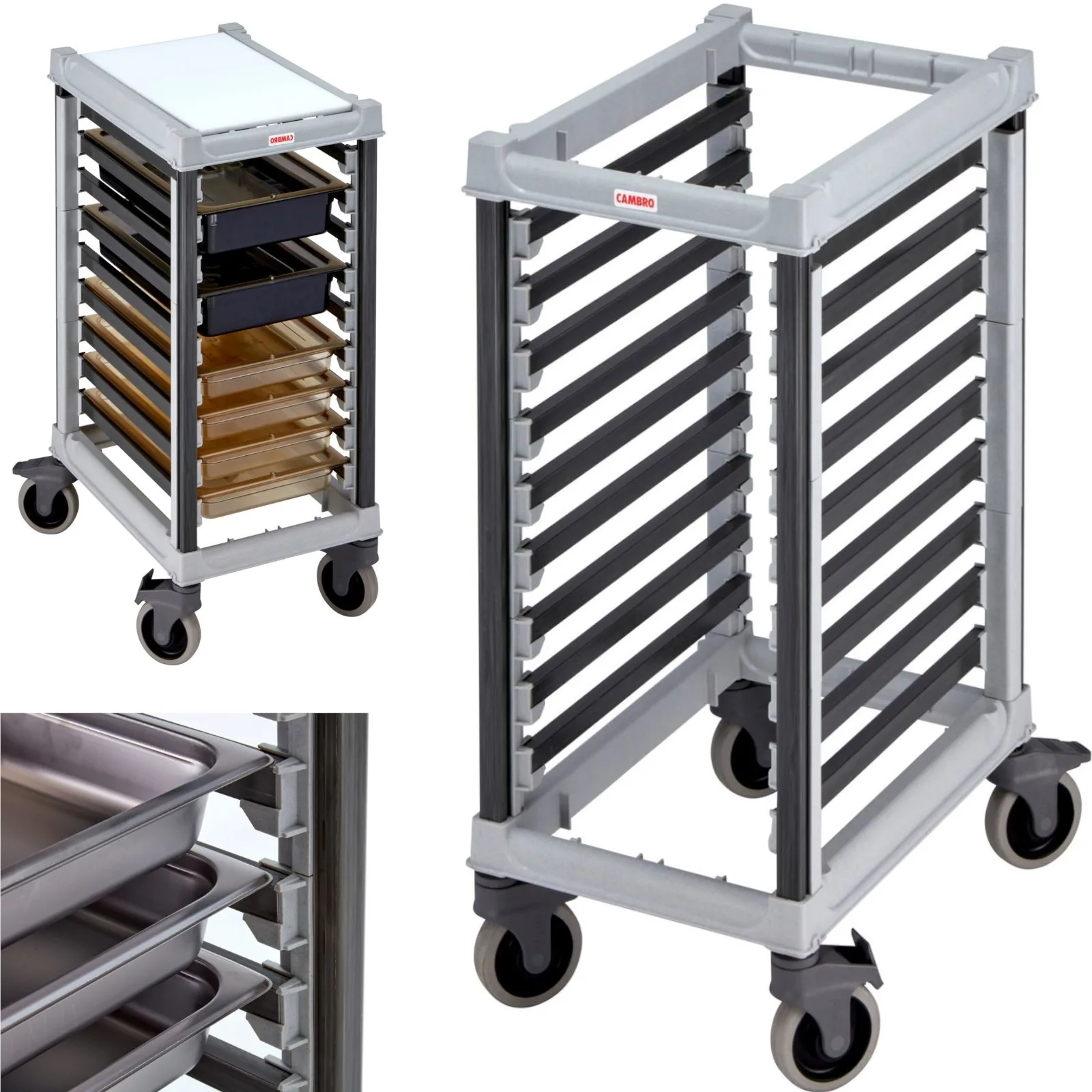 Camshelving 9x GN 1/1 konténer szállító kocsi