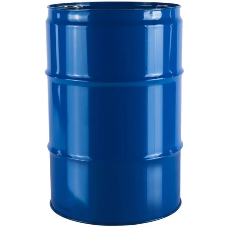 TH 216,5 l-es kék acél henger 3/4''-es és 2''-es dugókkal