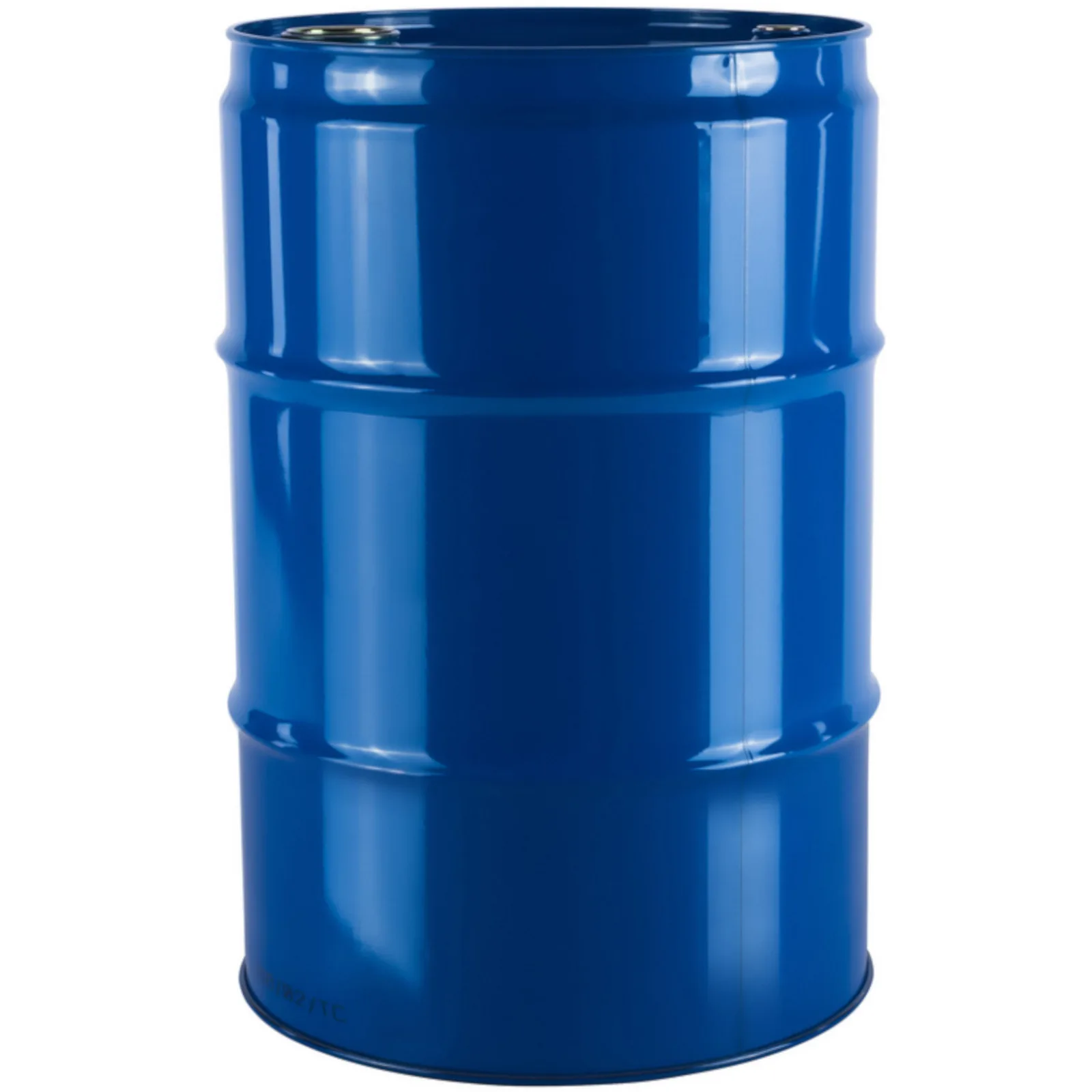 TH 216,5 l-es acélhordó barázdákkal, 3/4'' és 2'' nyílásokkal, patinás – sötétkék