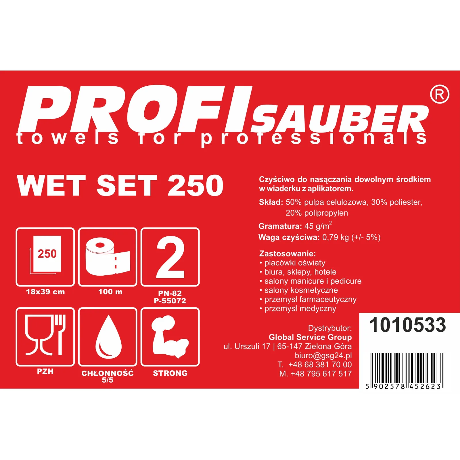 Șervețele umede într-o găleată cu dozator pentru înmuiere ProfiSauber WET SET 250 3