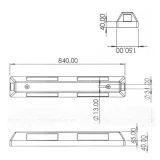 Separator ogranicznik parkingowy z taśmą odblaskową 840x105x150mm 6