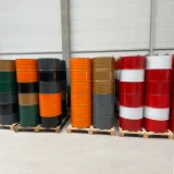 TH 216,5 L butoi metalic din oțel cu caneluri, dopuri de 3/4" și 2" - CULORI MIXTE 4