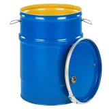 Butoi din oțel OH 100L, capac detașabil, dopuri de 2 3/4", interior vopsit - albastru