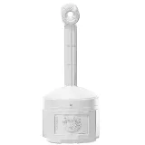 Scrumieră de exterior pe o bază stabilă, capacitate 15 l, diametru 42 cm, înălțime 98 cm, gri
