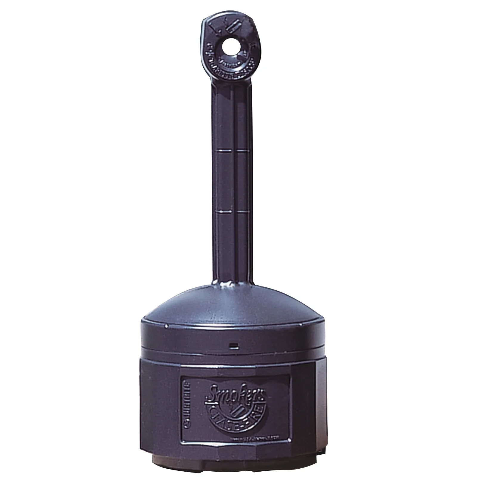 Kültéri utcai hamutartó stabil talppal, 15 l űrtartalommal, 42 cm átmérőjű, 98 cm magas, fekete