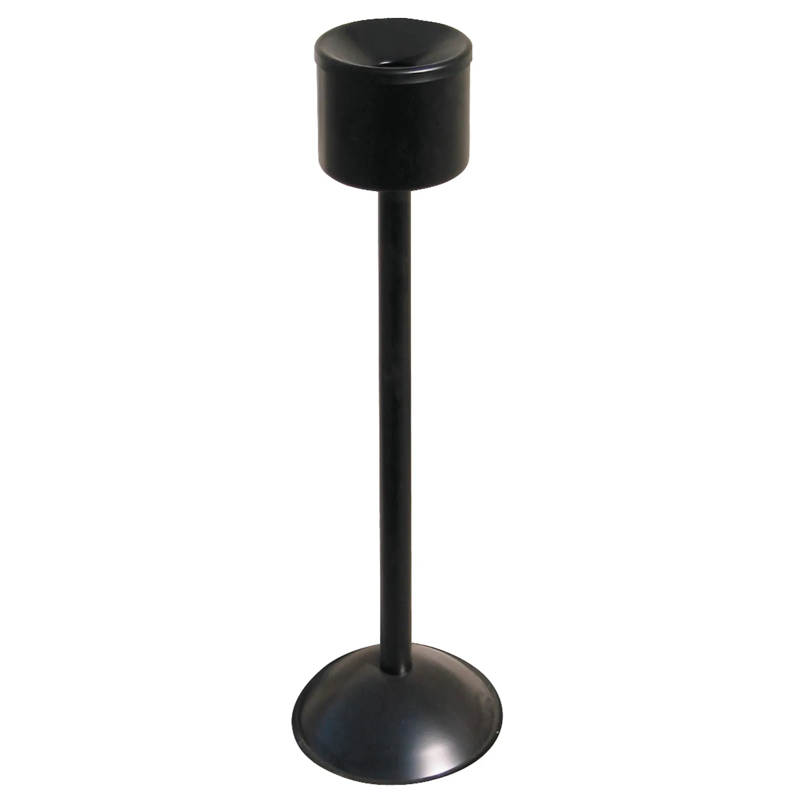 Öngyulladásgátló, oszlopos, szabadon álló beltéri hamutartó, fekete, átmérő 15 cm, magasság 86 cm