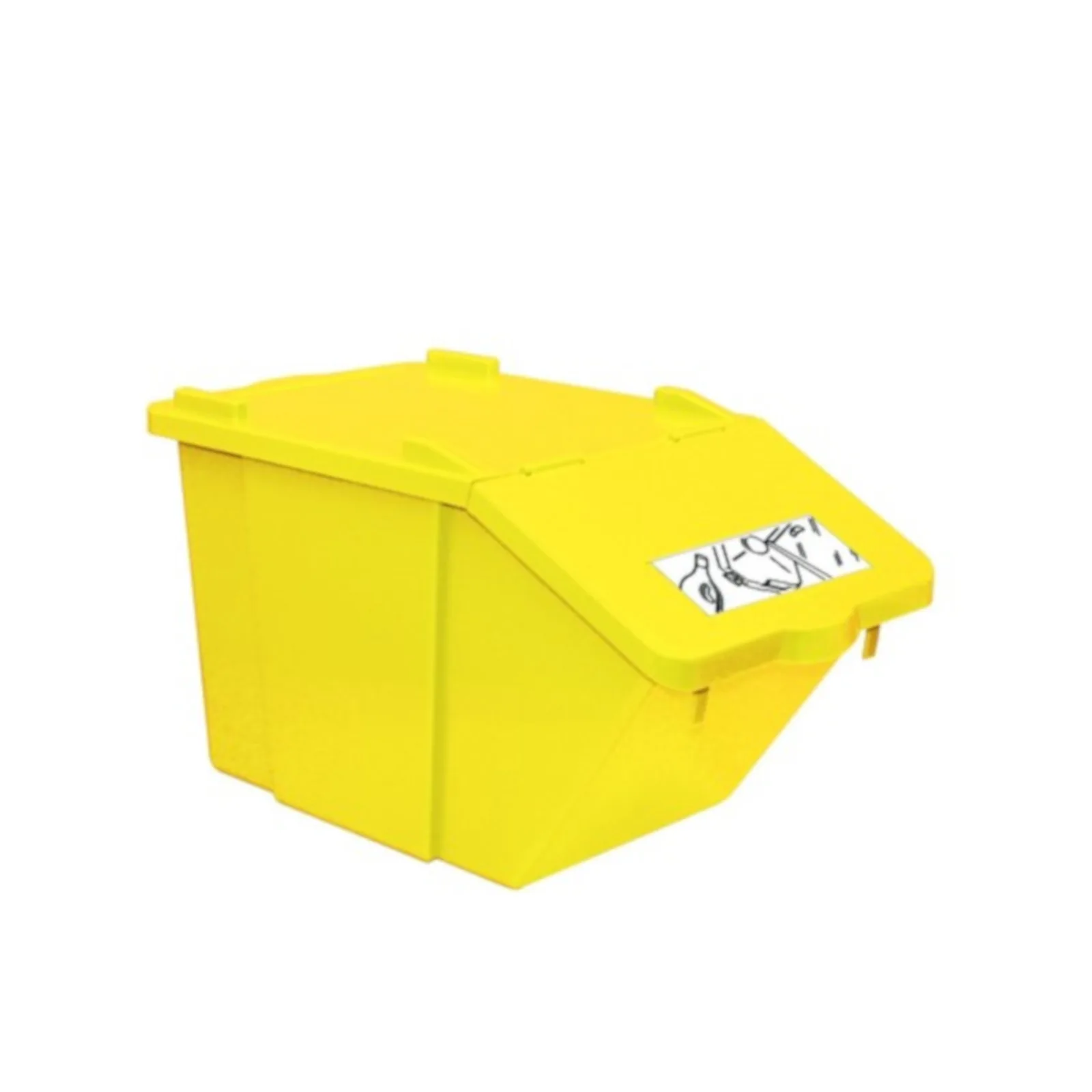 Stackable waste sorting bin - yellow 45L 2