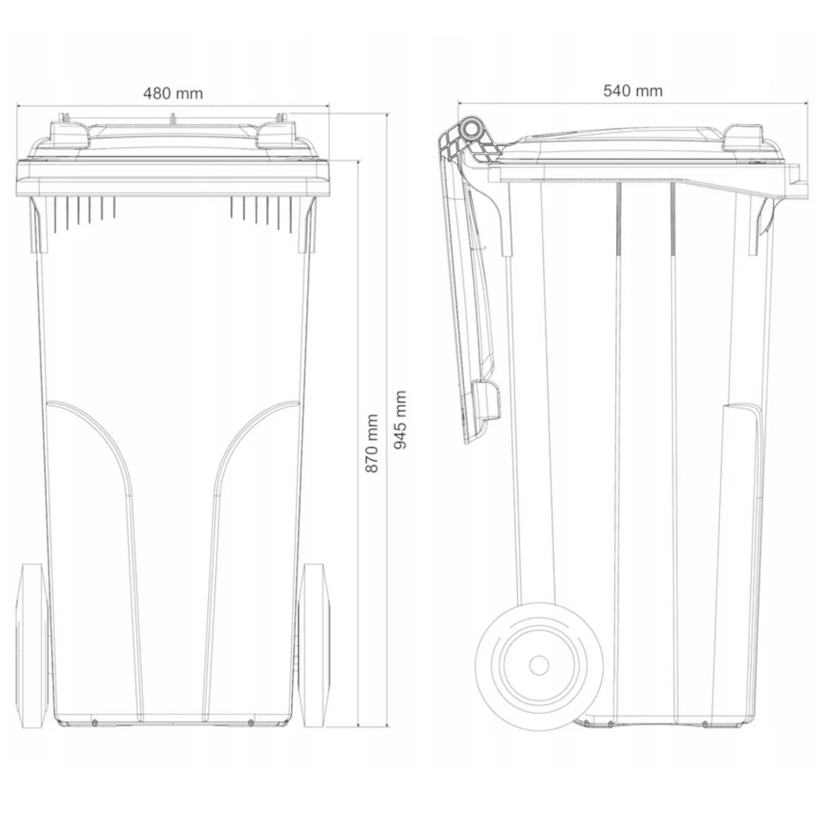 Container pentru deșeuri și gunoi CERTIFICATE Europlast Austria - roșu 120L 4