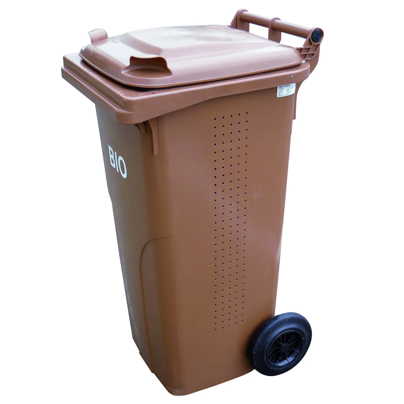 Hulladék- és szemétgyűjtő konténer TANÚSÍTVÁNYOK Europlast Austria - barna 240 l-es BIO