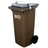 Coș de gunoi GASTRO cu capac etanș pentru gunoi și resturi alimentare - maro 240L