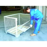 Cutie palet din plasă metalică EPAL cu latură rabatabilă 2