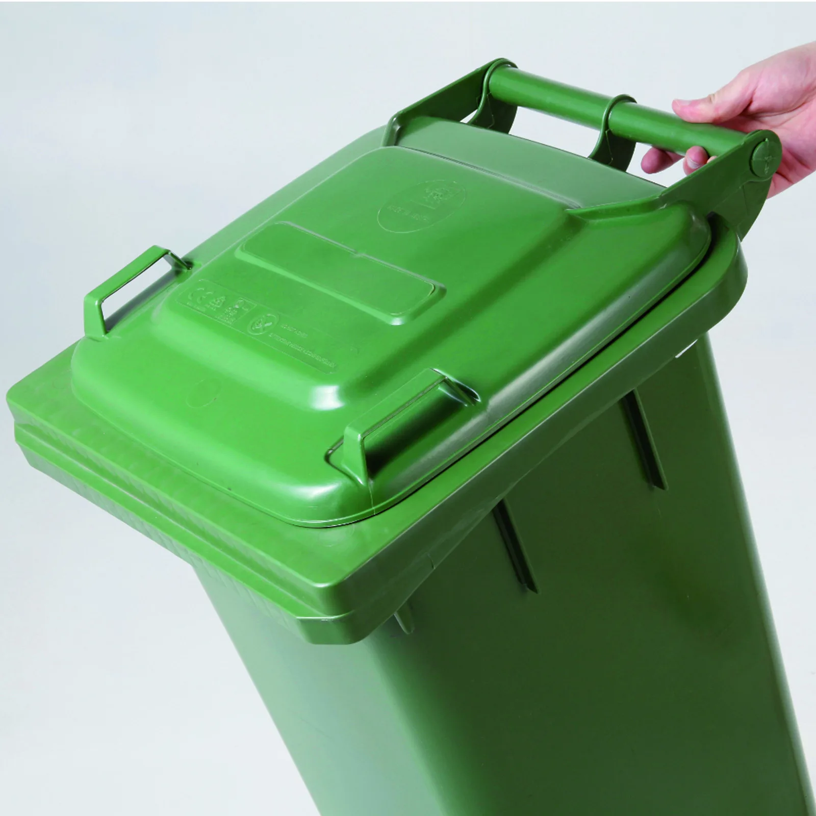 Pojemnik kosz kubeł na odpady śmieci EUROPLAST 80L zielony 3
