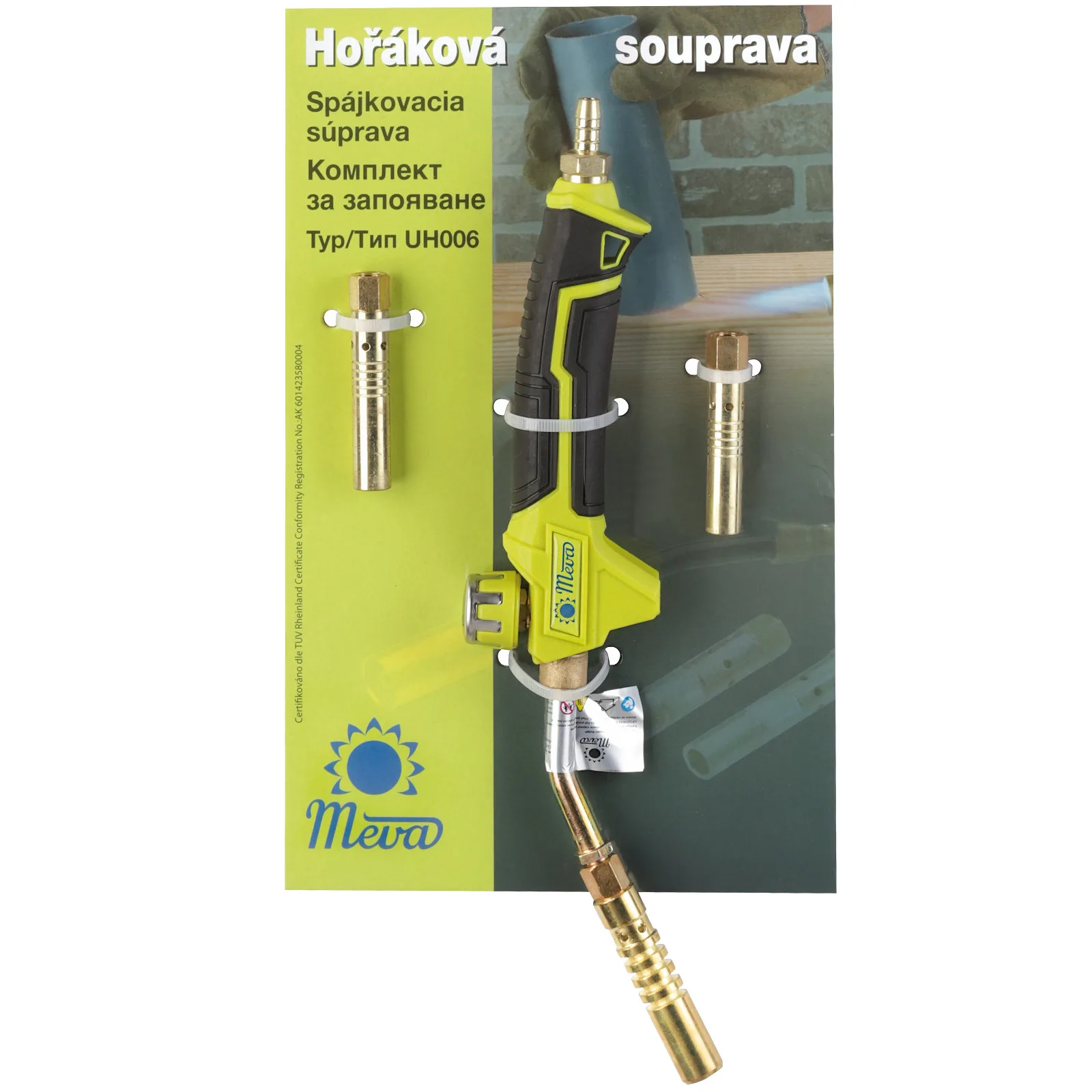 Gasna svjetiljka za kalajenje. Tvrdo kalajenje, LPG plin. SET od 3 mlaznice, 1,4–2,1 kW 3
