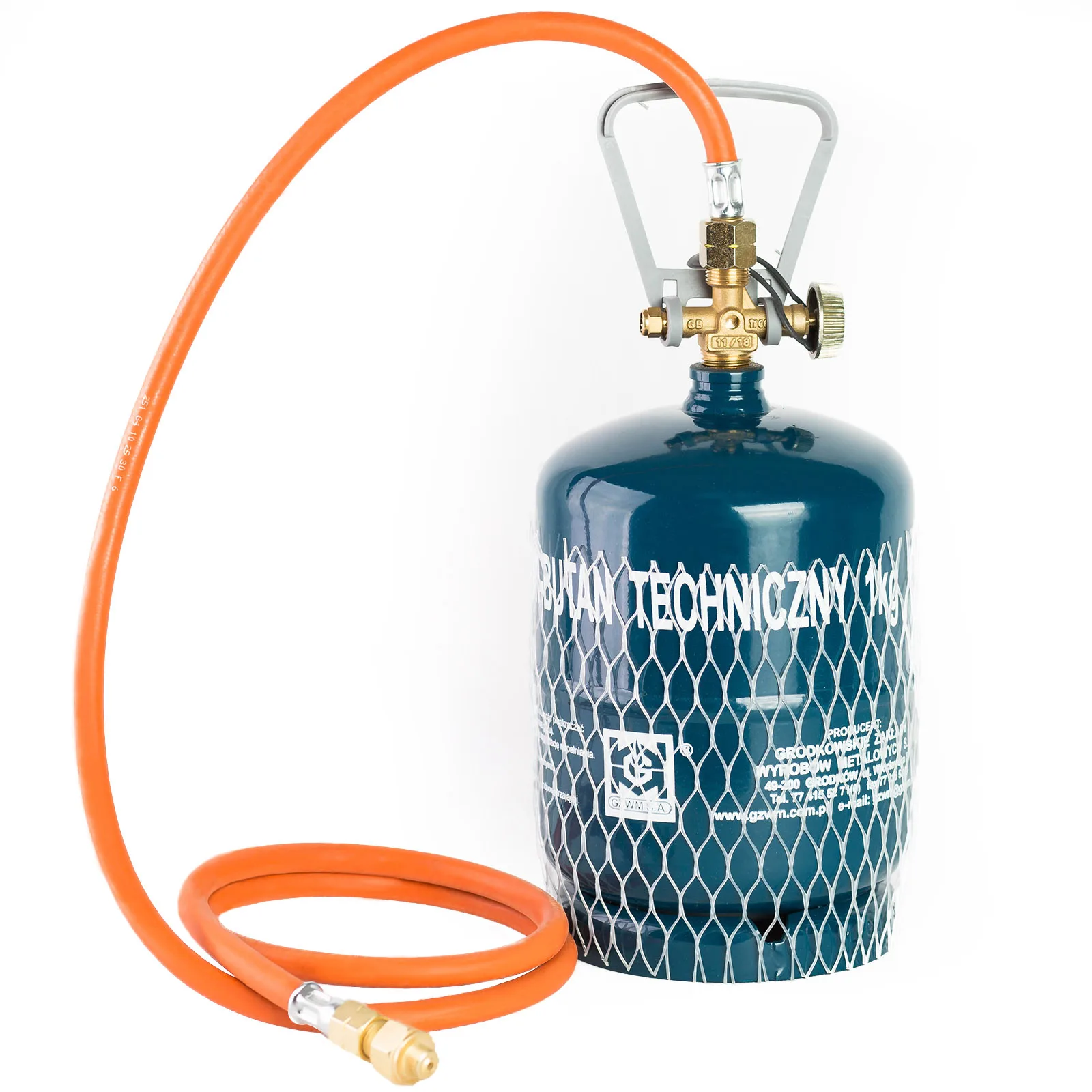 Adaptor de conectare pentru butelie de gaz de camping G 3/8" L - 7/16", furtun de 1,5 m 6