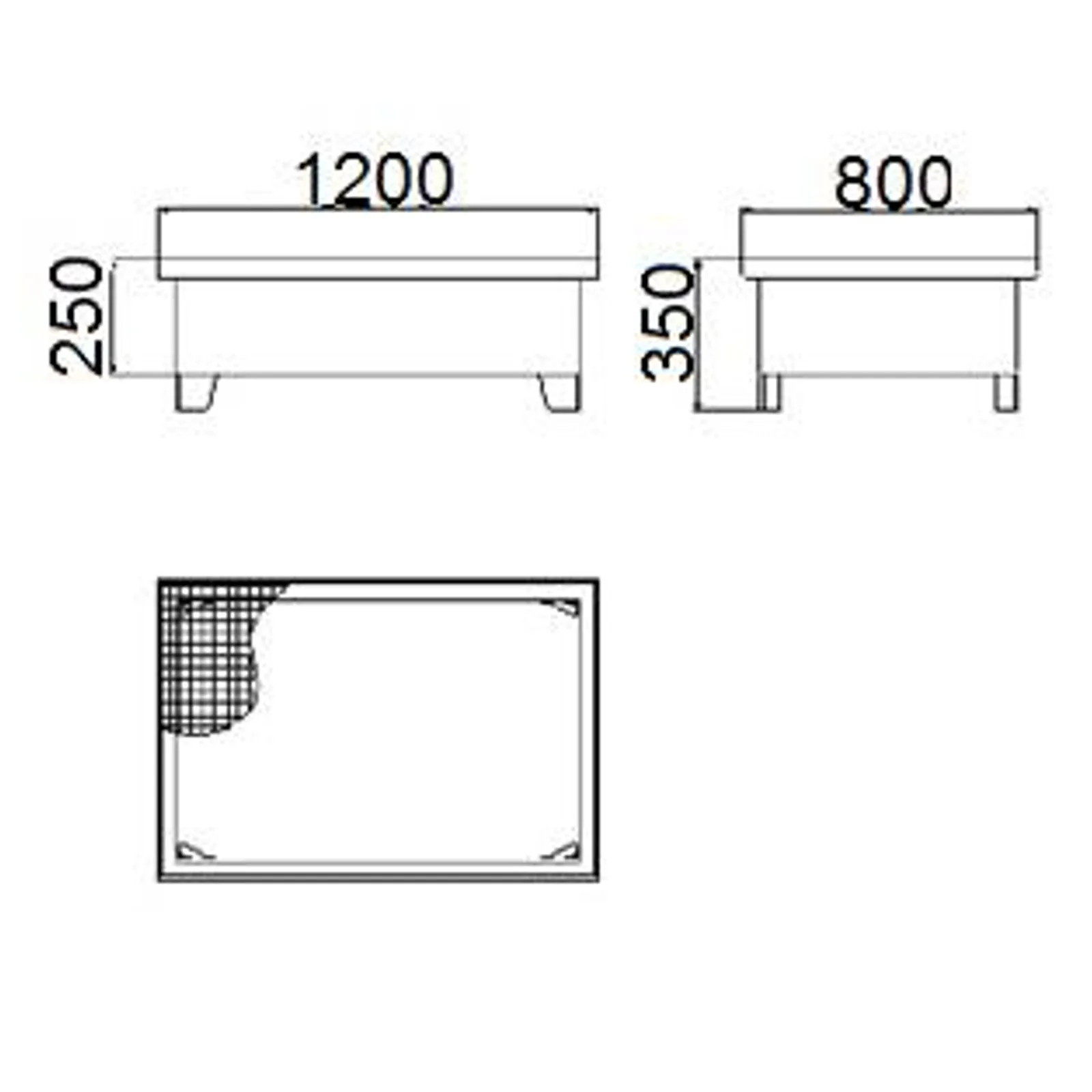 Metalna posuda za sakupljanje izlijevanja za 2 bačve od 200 l, 120x80 cm 5