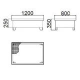 Wanna wychwytowa metalowa na 2 beczki 200L 120x80cm 5