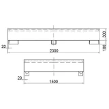 Folyadékfogó tálca MAUZER 2 x 1000 l-es IBC raklapos konténerhez 2