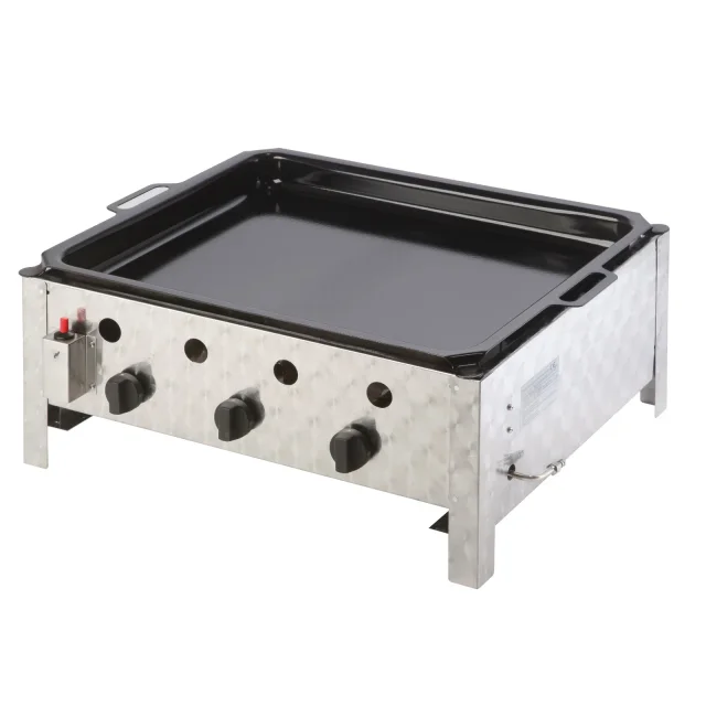 Gázsütő, 3 égős gázgrill sütőlapokkal PELVIS 10 kW