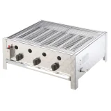 RASCAL 10 kW-os, 3 égőfejű, rácsos, ipari gázgrill 2