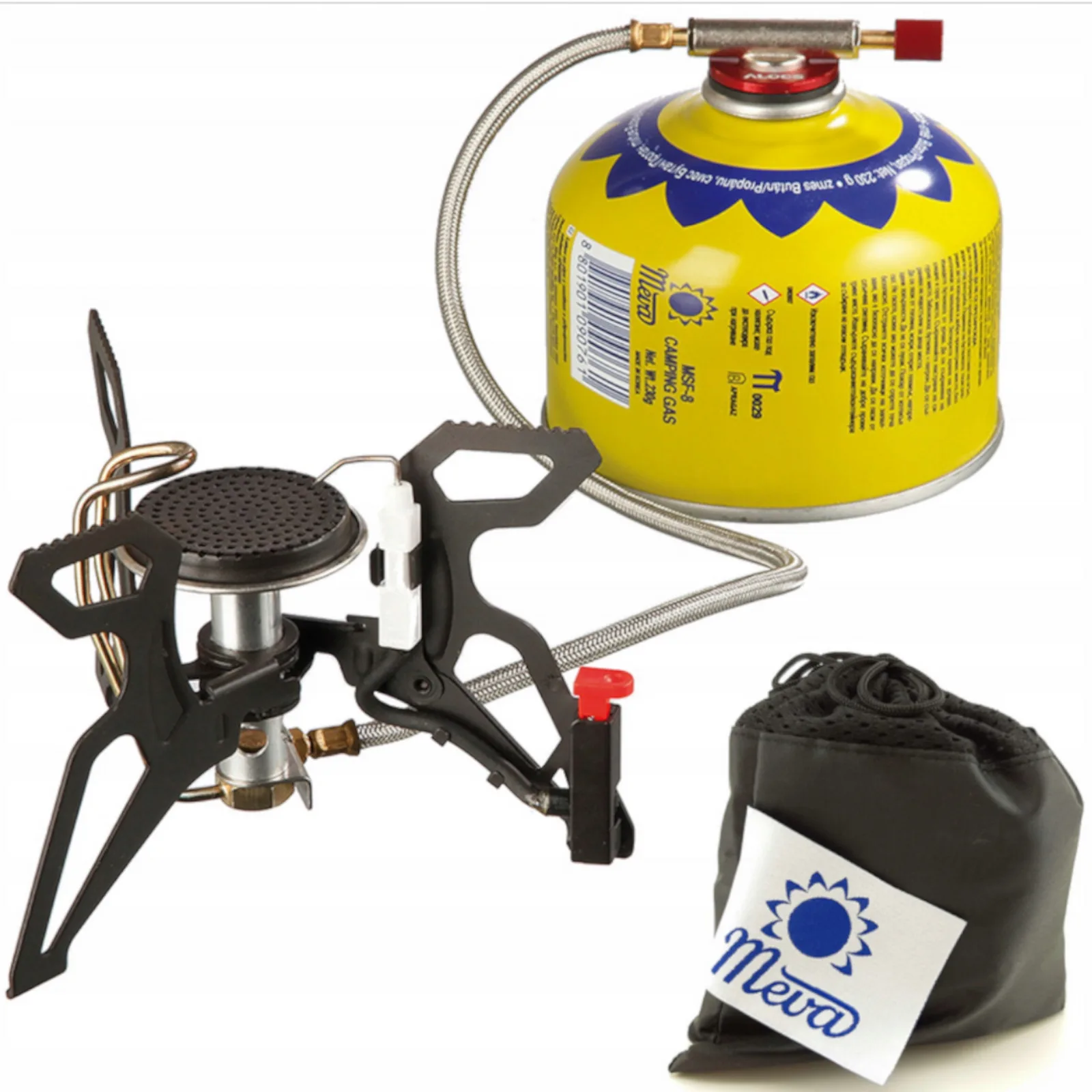 SPIDER PRO 3 kW-os kempingfőző gázégővel és piezo gyújtóval