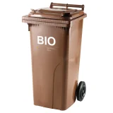 Coș de gunoi maro de 120 L certificat Europlast Austria pentru deșeuri organice și resturi alimentare