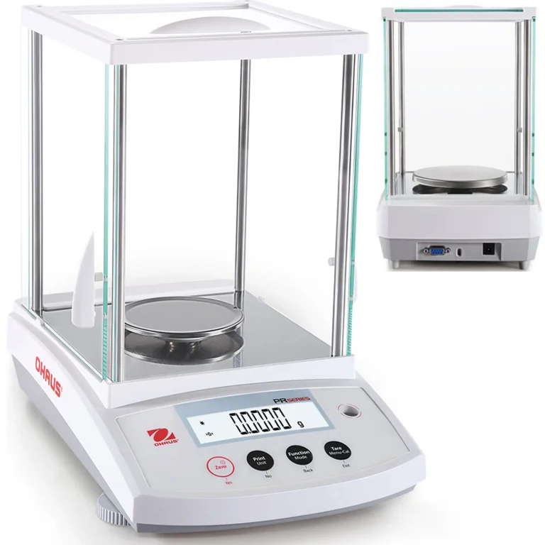 Gyógyszerészeti laboratóriumi mérleg M-hitelesítéssel, precíziós LCD-kijelzővel, 220 g / 1 mg - OHAUS PR223M