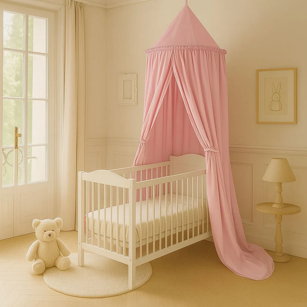 Hanging cotton canopy for children's room - pink 4