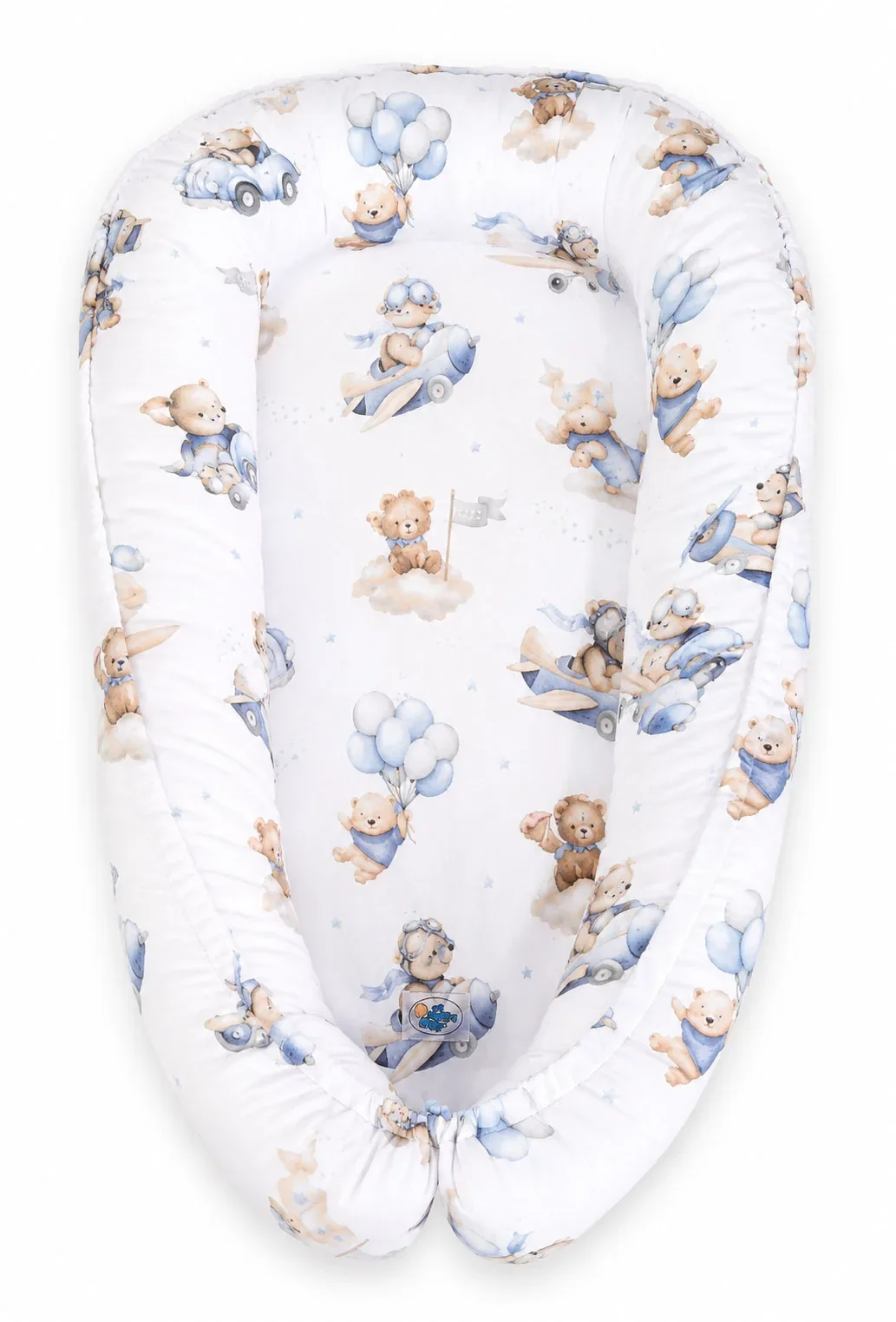 Baby nest double-sided Premium Cocoon for infants MY SWEET BABY- Blue Sky Bears