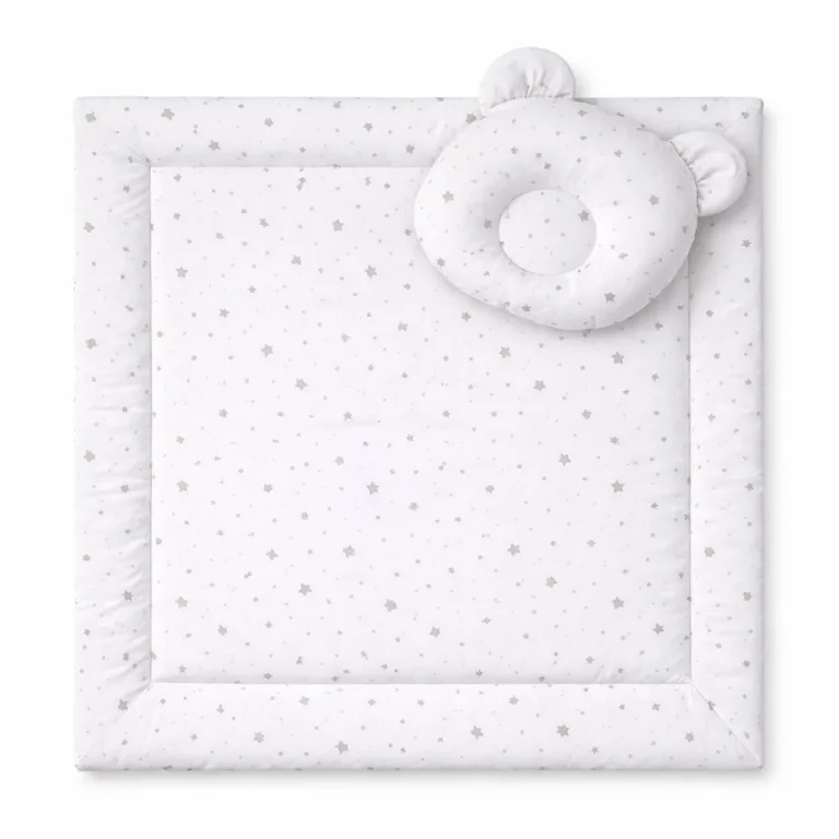 Duvet with pillow Teddy - 2pcs set - mini gray stars