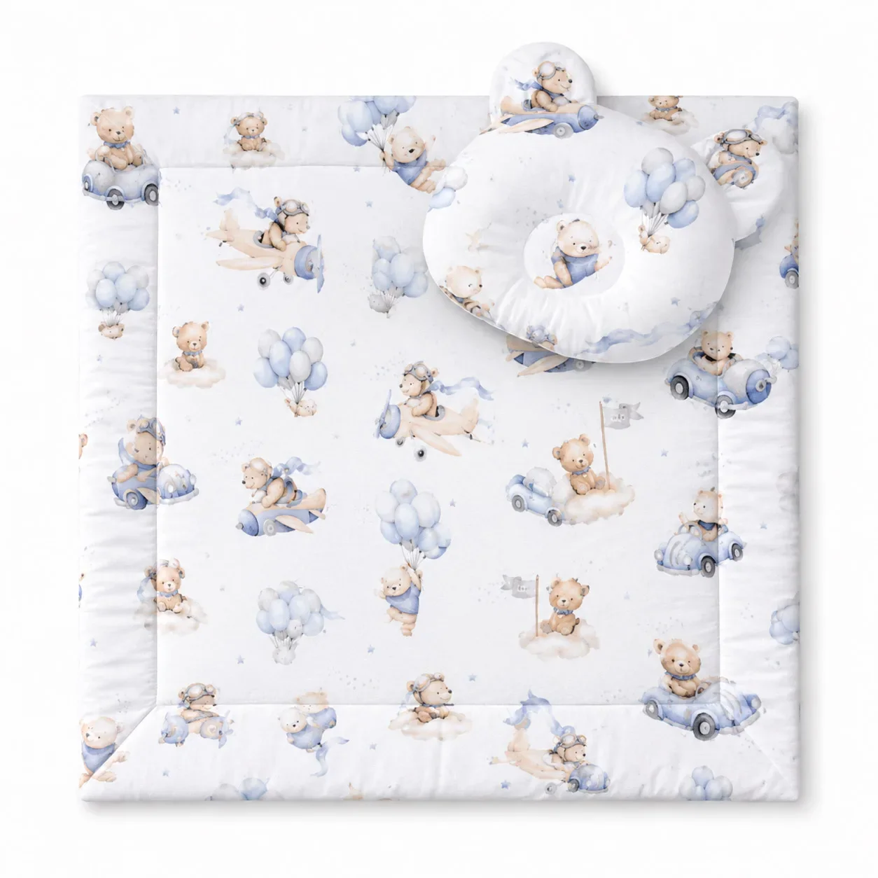 Duvet with pillow Teddy - 2pcs set - Blue Sky Bears