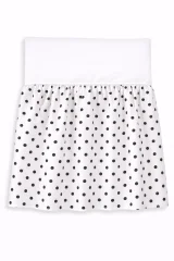 Dust Ruffle Crib - Bed Skirt - Masking flounce 120x60cm - black dots on white