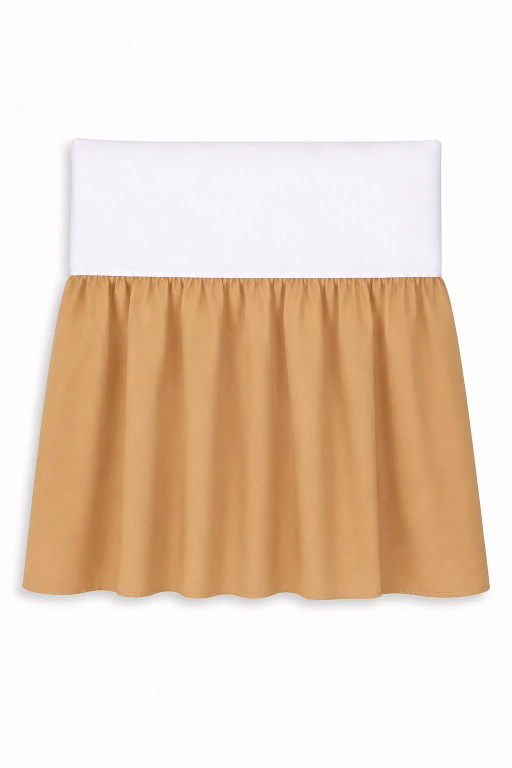 Dust Ruffle Crib - Bed Skirt - Masking flounce 120x60cm - toffee